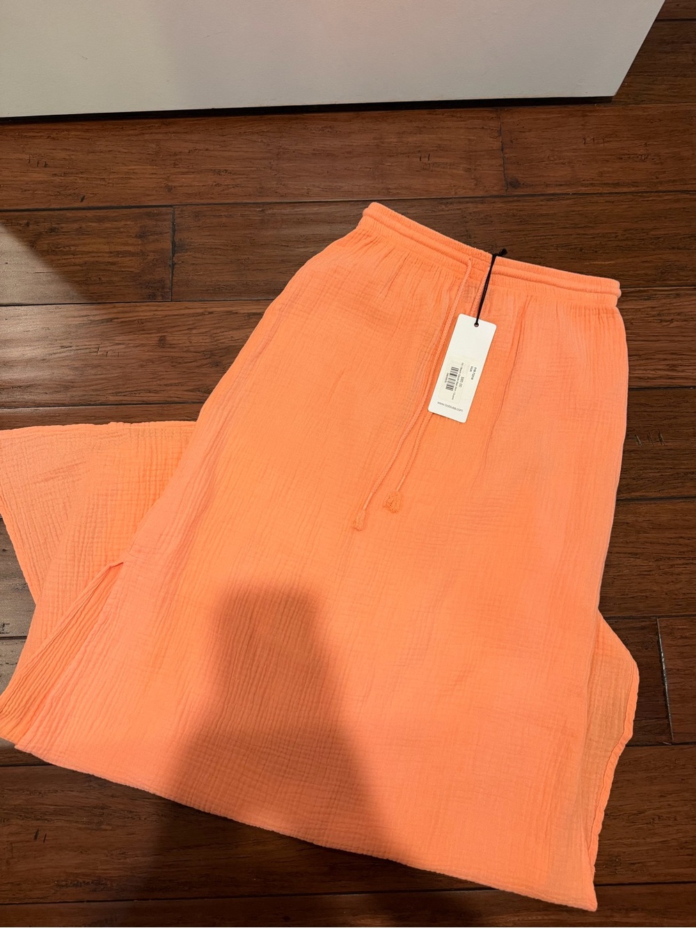 bobi Maxi Skirt in Coral Orange